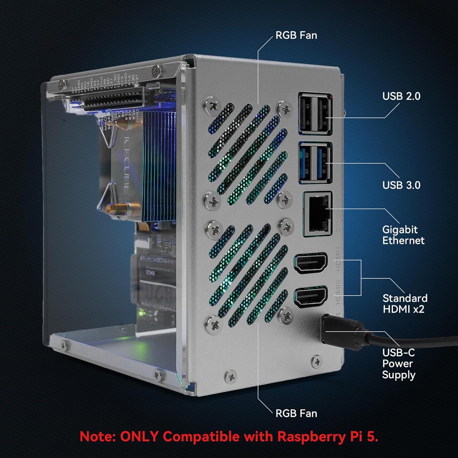 Pironman 5 NVMe M.2 SSD PCIe 2 - Raspberry Pi Ai Kit Hailo-8L recension och pris