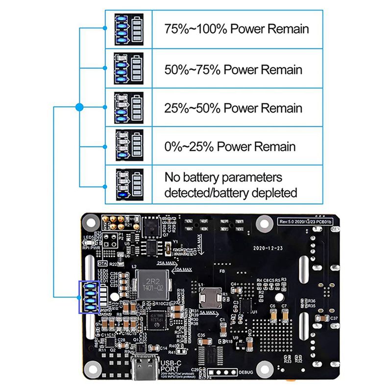 AA08-2X For Raspberry Pi 4 UPS - Raspberry Pi Uninterrupted Power Supply Ups 18650 recension och pris