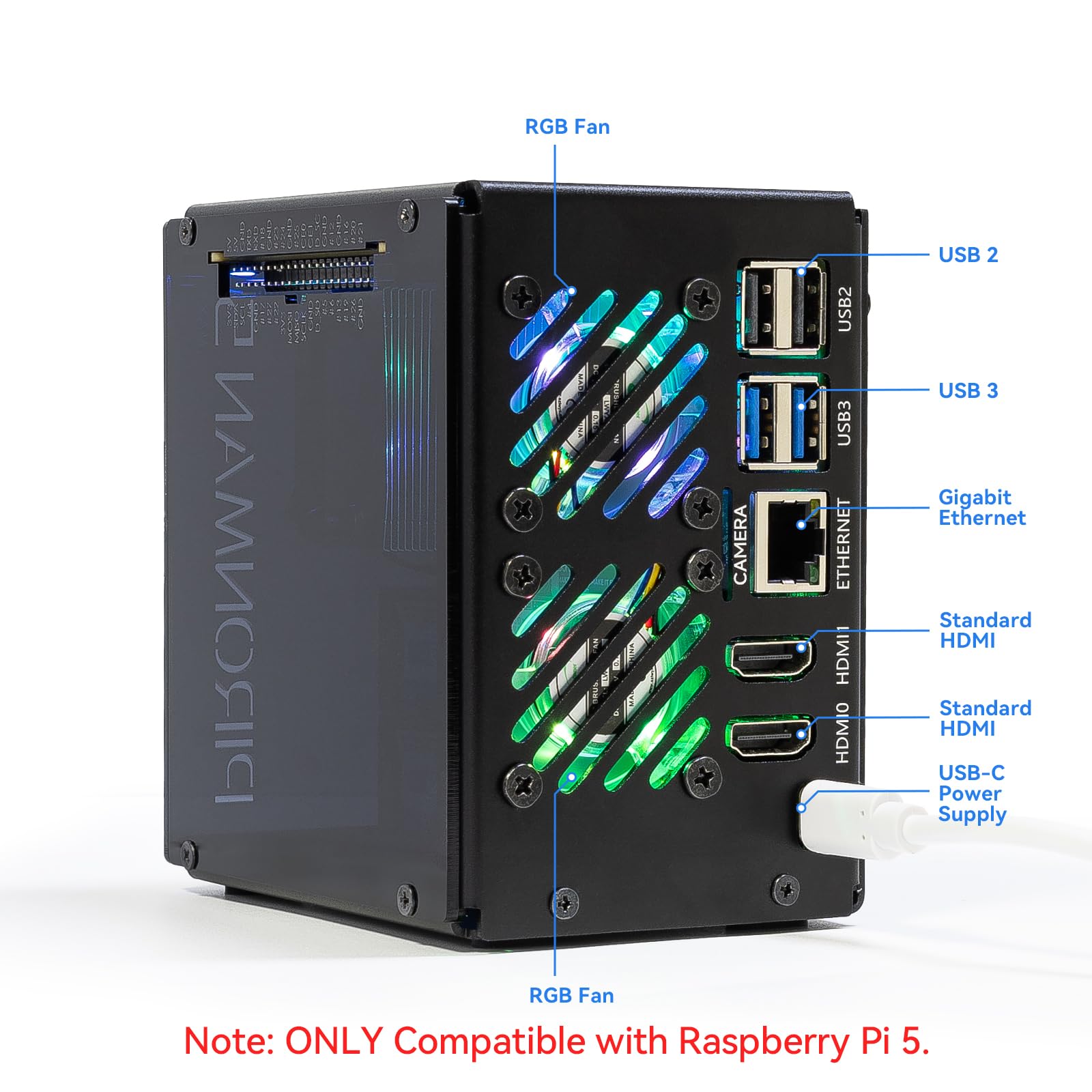 Pironman 5-MAX Dual NVMe M.2 S - Raspberry Pi Ai Kit Hailo-8L recension och pris