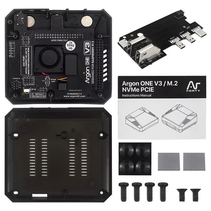 Argon ONE V3 Metal Case Raspbe - Argon One V3 M.2 Nvme Case recension och pris