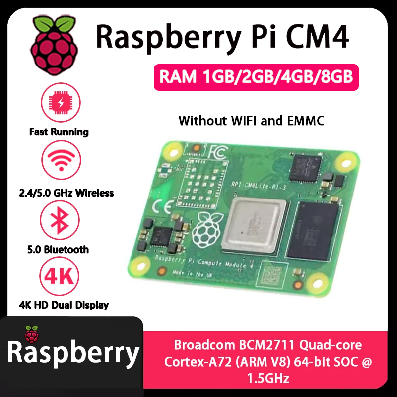 Raspberry Pi CM4 1GB/2GB/4GB/8 - Raspberry Pi Compute Module 4 8Gb 32Gb Emmc recension och pris