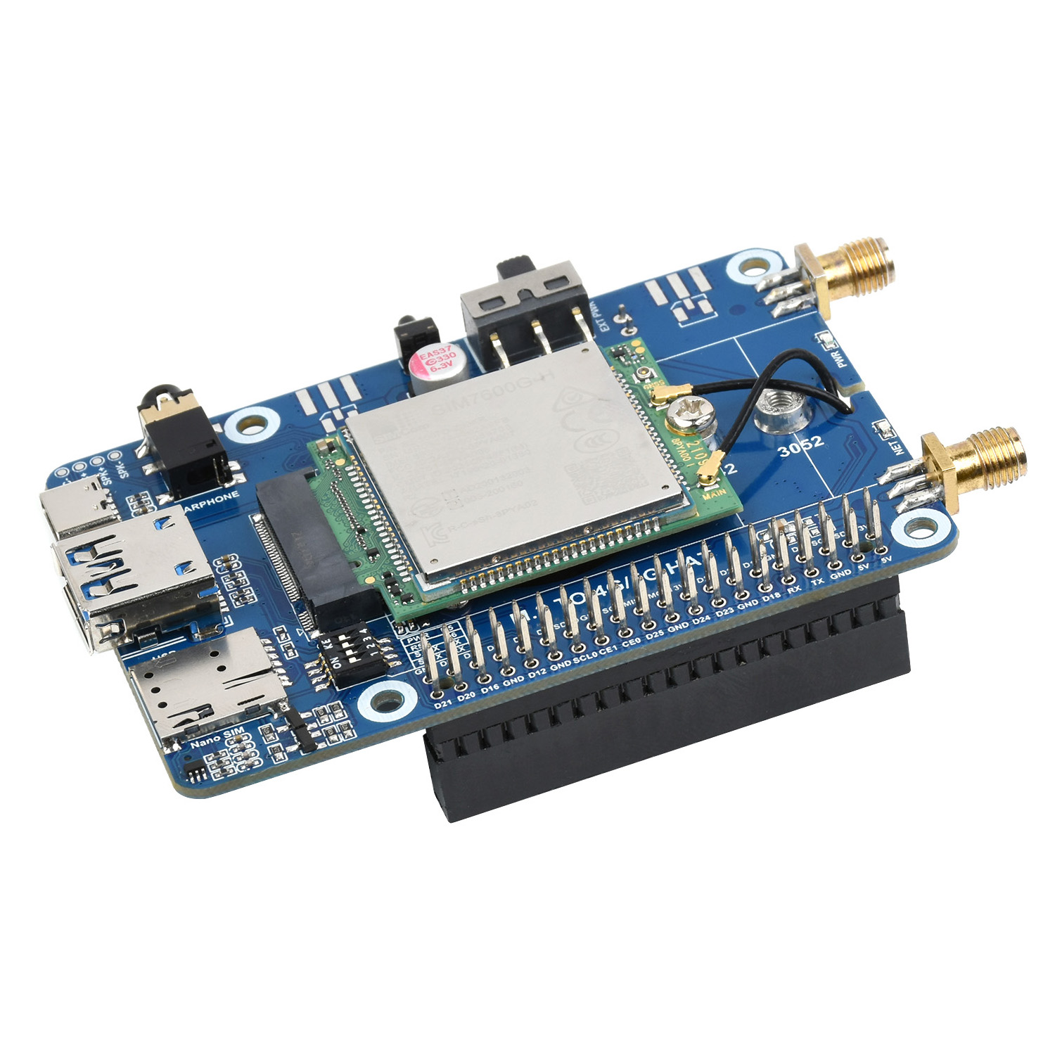 VivaChip Tech4G LTE GPS HAT Co - Raspberry Pi 4 8Gb Ram Kit recension och pris